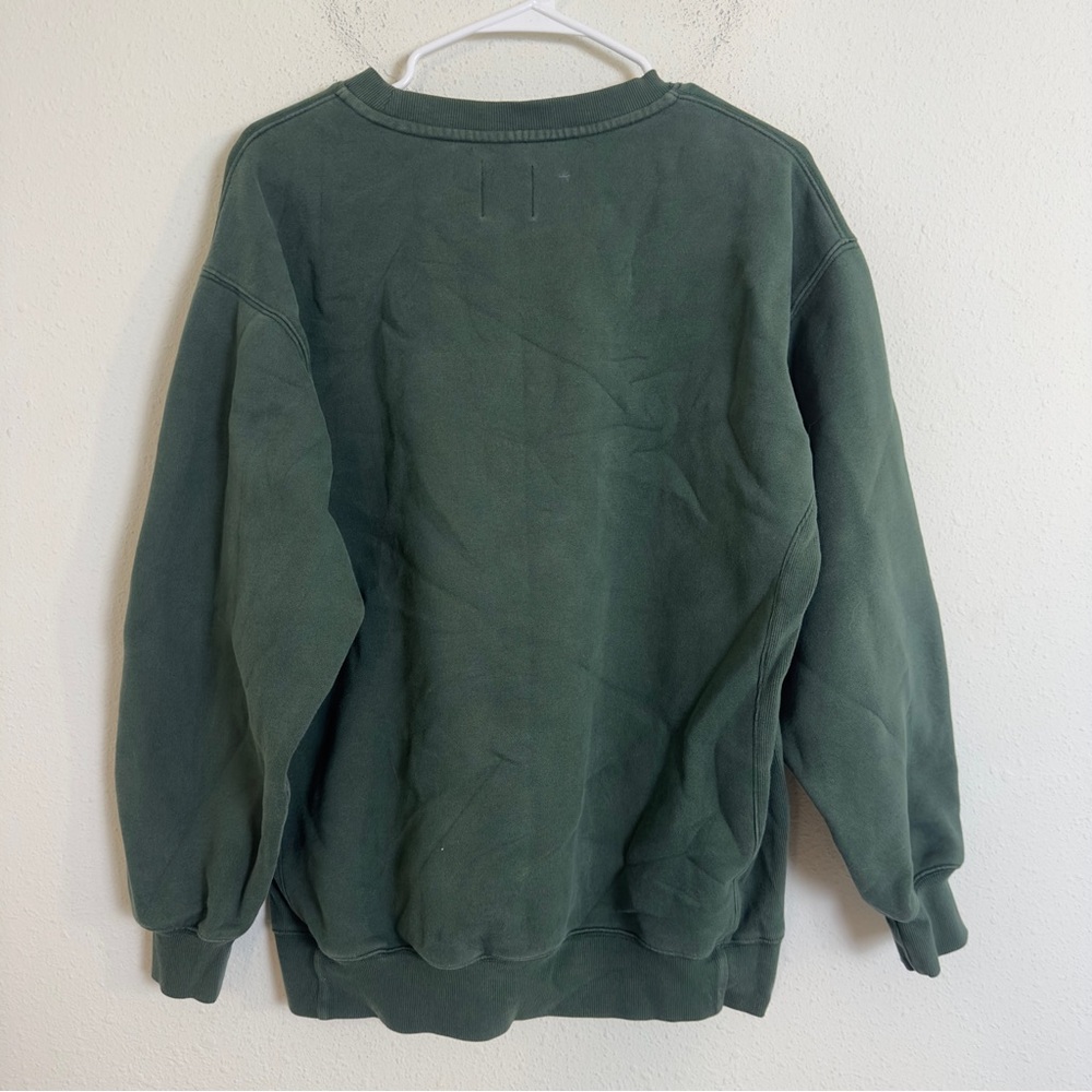 TNA cozy af fleece green crewneck sweatshirt - Picture 2 of 5